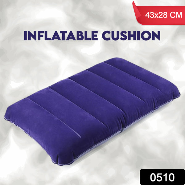 510 Velvet Air Inflatable Travel Pillow (Blue) - Trendex