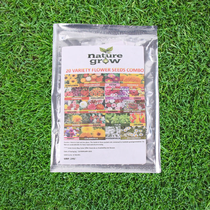 Seeds 20 Varieties Of Flower Seeds Combo (1 Pkt  20 Varieties) - Trendex