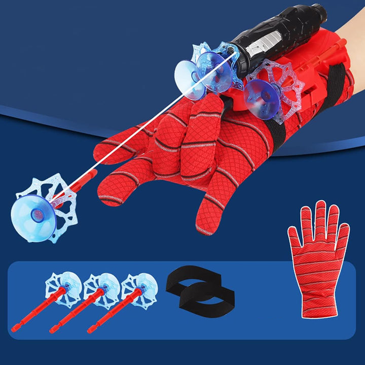 Web Shooter Toy For Kids Fans Launcher Wrist Gloves Toys For Kids Boys Superhero Gloves Role-play Toy Cosplay Sticky Wall Soft Bomb Funny Childrens Educational Toys - Trendex