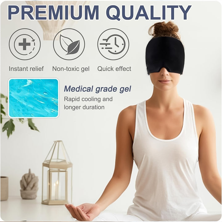 Headache Relief Hat Migraine Cap (1 Pc  Black Color) - Trendex