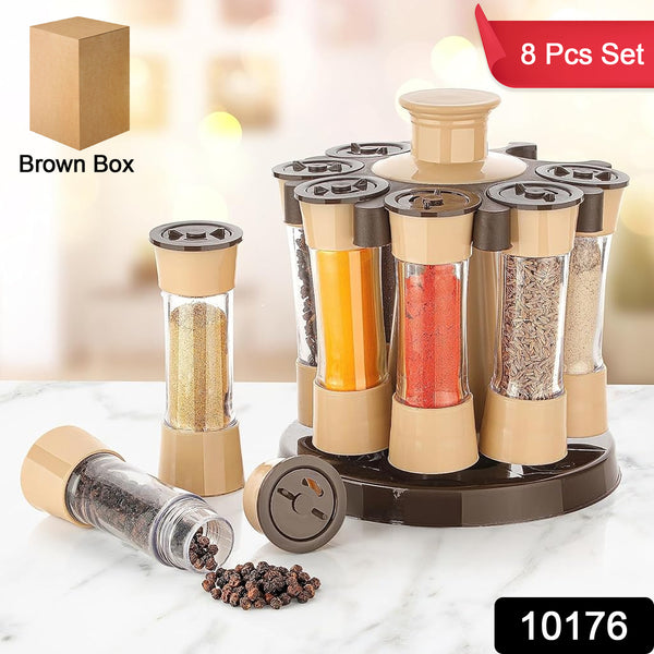 360 Revolving Spice Rack For Kitchen And Dining Table 8 Spice Jars - Trendex