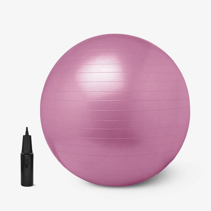 9091 Anti Burst 65 Cm Exercise Ball With Inflation Pump Non-slip Gym Ball For Yoga Pilates Core Training Exercises At Home And Gym- Suitable For Men And Women - Trendex