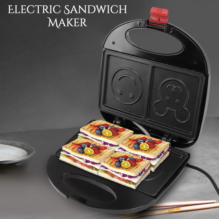 Double Sided Heating 750w Electric Sandwich Maker (1 Pc) - Trendex