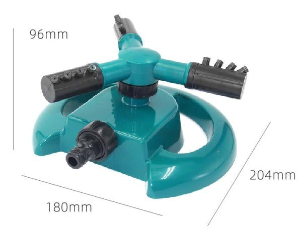 1677 3 Arm 360 Sector Rotating Water Sprinkler Garden Pipe Hose Irrigation Yard - Trendex