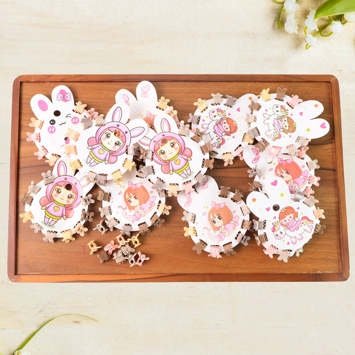Mini Claw Hair Clips Set For Girls (12 Pkt  1 Set) - Trendex