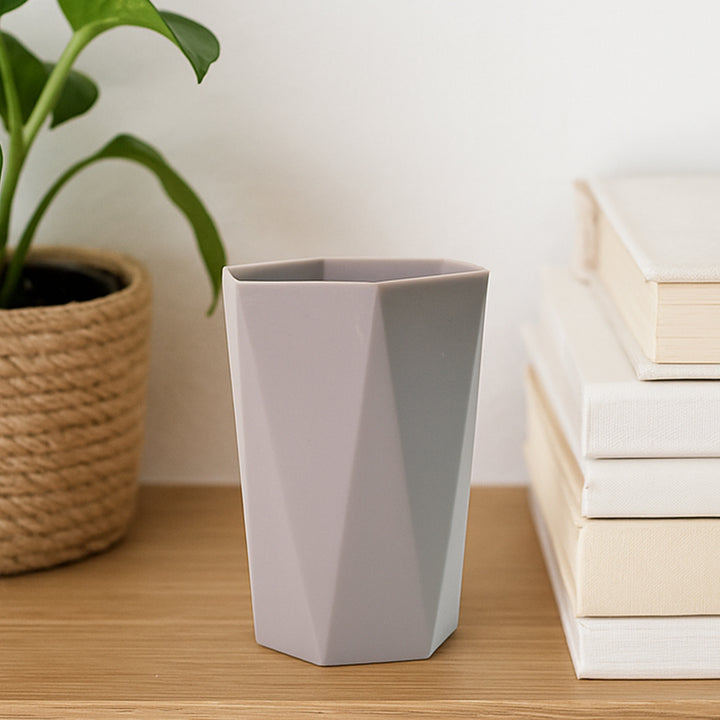 Hexagon Shape Small Plastic Drinking Glass (1 Pc) - Trendex