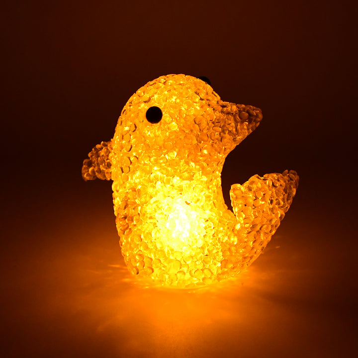 Dolphin Shape Crystal Led Night Light Lamp  Cute Glowing Animal Decorative Light (1 Pc) - Trendex