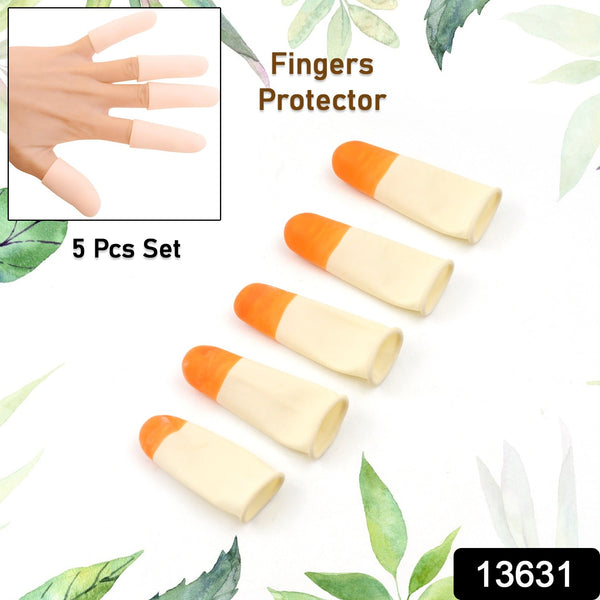 Finger Caps Silicone Finger Protectors Sleeves (Finger Cots  5 Pcs Set) - Trendex