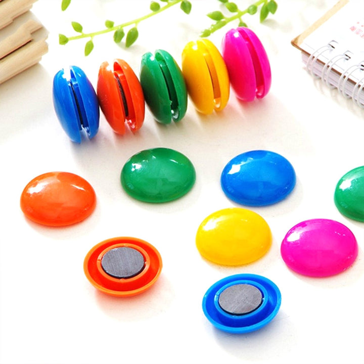 4676 Colorful Board Magnets Circular Plastic Buttons - Trendex