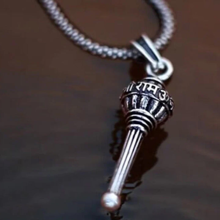 Lord Hanuman Gada Pendant With Chain (1 Pc) - Trendex