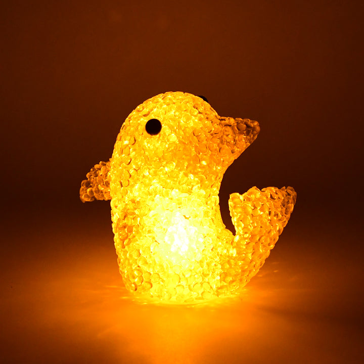 Dolphin Shape Crystal Led Night Light Lamp  Cute Glowing Animal Decorative Light (1 Pc) - Trendex