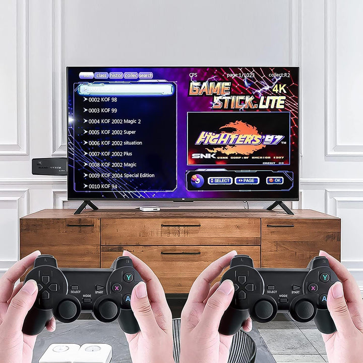 Wireless Controller Gamepad With 10000+ Games 4k Ultra Hd Game Sticks Output And 2.4ghz Wireless Controller Video Games With 64gb Memory Card (1 Set) - Trendex