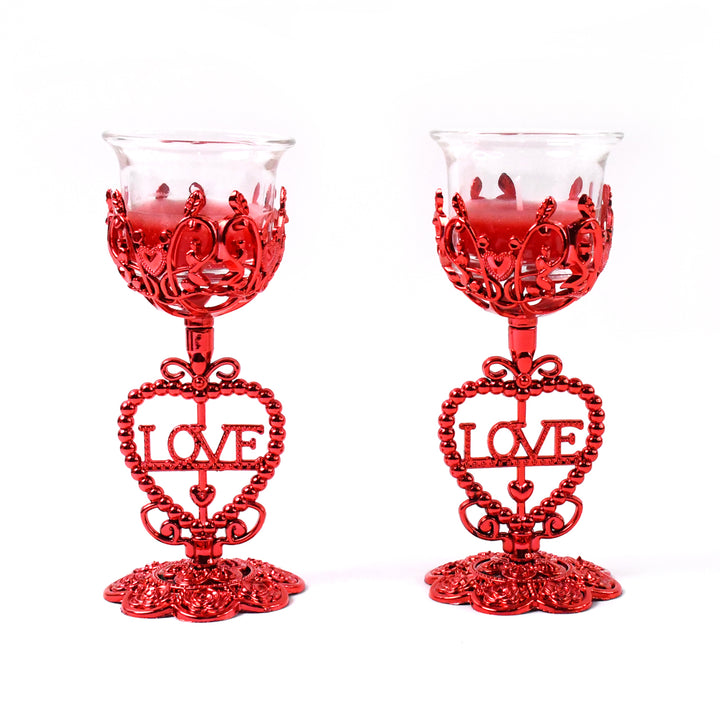 Tea Lights Holder Candle Stand (2 Pc Set) - Trendex