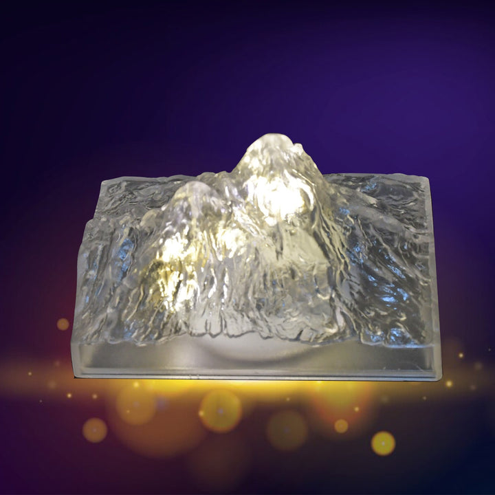 8444 Plastic Iceberg Night Light Mountain Lights Flameless Modern Clear Led Flameless Party Candles Led Lamp Home Decoration Mini Atmosphere Light Bedroom Decor Desktop Ornament Children Gift (Moq - 12 Pc) - Trendex