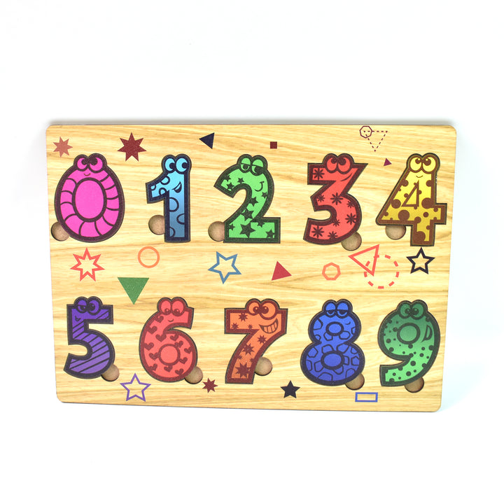 Wooden Number Puzzle Learning Educational Board (1 Set  2820 Cm) - Trendex