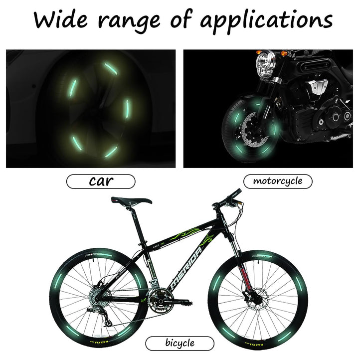 Car Wheel Hub Reflective Car Stickers Night Warning Stickers (20 Pcs Set Multicolored) - Trendex