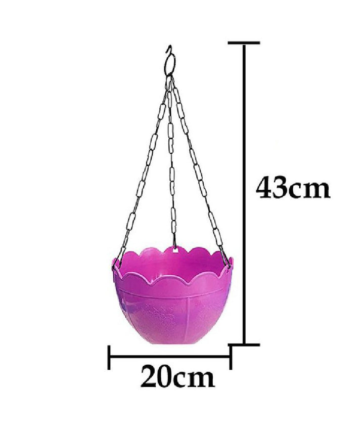 3851 Flower Pot Plant With Hanging Chain For Houseplants Garden Balcony Decoration - Trendex