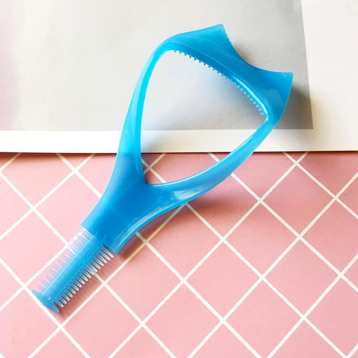 0382 3 In 1 Plastic Makeup Cosmetic Eyelash Tool Lash Mascara Applicator Eyelashes Guide Eyelashes Brush Curler Comb Eye Makeup Tool Female Supply (1 Pc) - Trendex