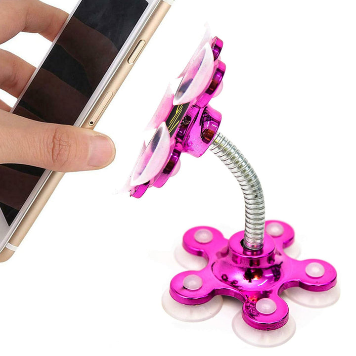 0662 Phone Holder 360rotatable Phone Stand Multi-function Double-sided Suction Cup Mobile Phone Holder ( Moq - 6 Pc ) - Trendex