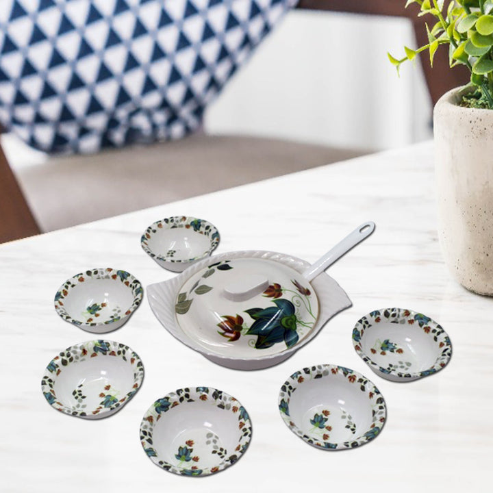 2739 9 Pc Pudding Set Used As A Cutlery Set For Serving Food Purposes And Sweet Dishes And All In All Kinds Of Household And Official Places Etc. - Trendex