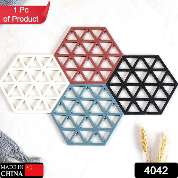 4042 Cup Mat Pvc Tea Coaster Non-slip Placemat High Temperature Insulation Pad Hollow Pot Mat Bowl With Anti-hot - Trendex