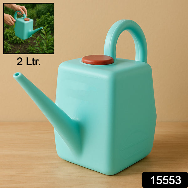 2 Litre Heavy-duty Plastic Gardening Watering Can With Long Spout  Ergonomic Handle - Trendex