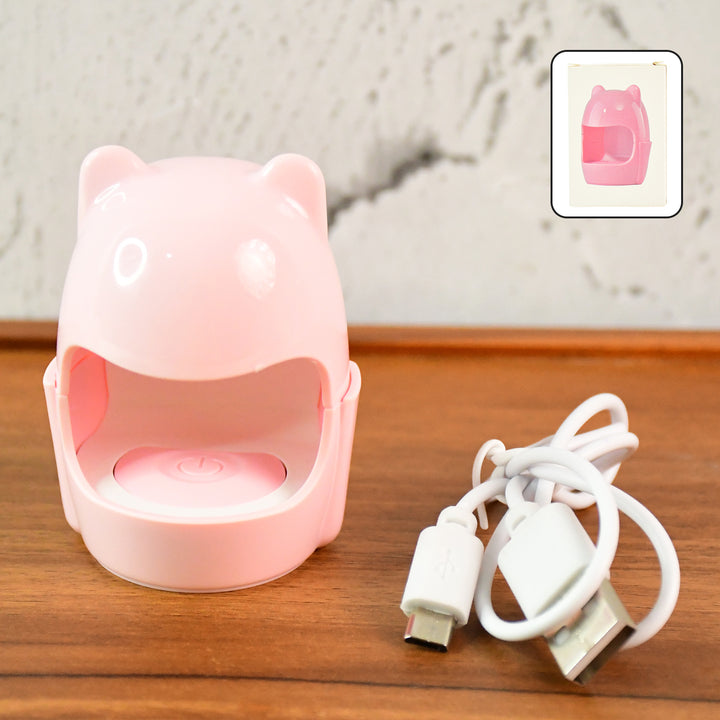 Mini Led Nail Dryer  Usb Rechargeable Nail Polish Curing Lamp (1 Pc) - Trendex