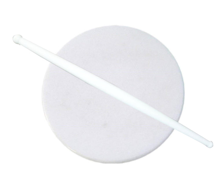 2136 White Plastic Rolling Belan For Chapati Making - Trendex