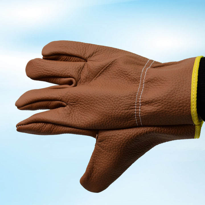 Gloves Gardening Gloves For Men Women Leather Gloves Heavy Duty Gloves (1 Pair) - Trendex
