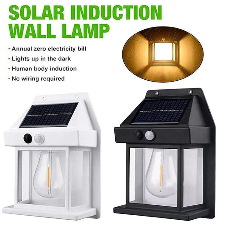 9428 Solar Wall Lights  Lamp Outdoor Wireless Dusk To Dawn Porch Lights Fixture Solar Wall Lantern With 3 Modes  Motion Sensor Waterproof Exterior Lighting With Clear Panel (1 Pc ) - Trendex