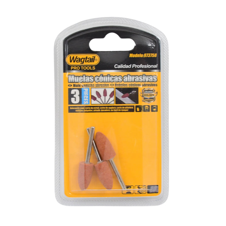 Bullet Shape Rotary Grinding Stone Set (3 Pcs Set) - Trendex