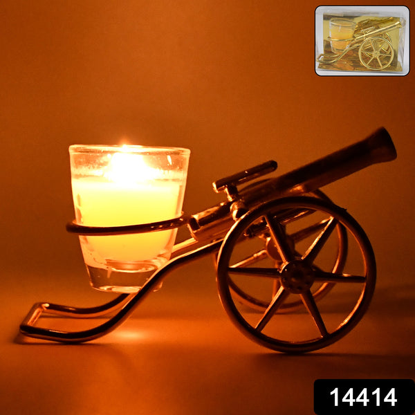Top Cannon Tealight Holder  Candle Holder (1 Pc) - Trendex