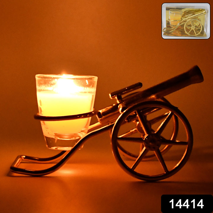 Top Cannon Tealight Holder  Candle Holder (1 Pc) - Trendex