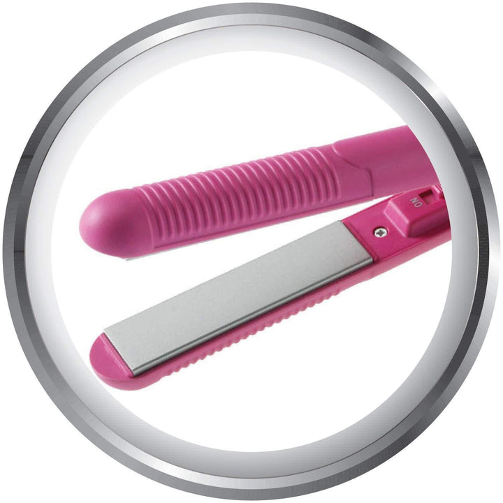 1215 Mini Portable Electronic Hair Straightener And Curler - Trendex