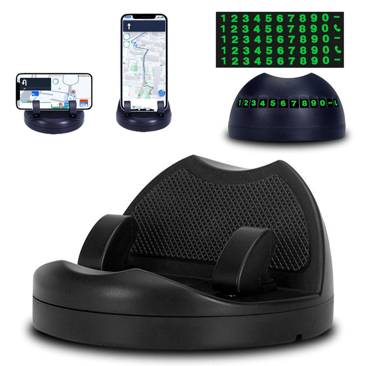 2 In 1 Car Anti-slip Mat Phone Holder Non Slip Sticky Phone Mount Holder (1 Set) - Trendex