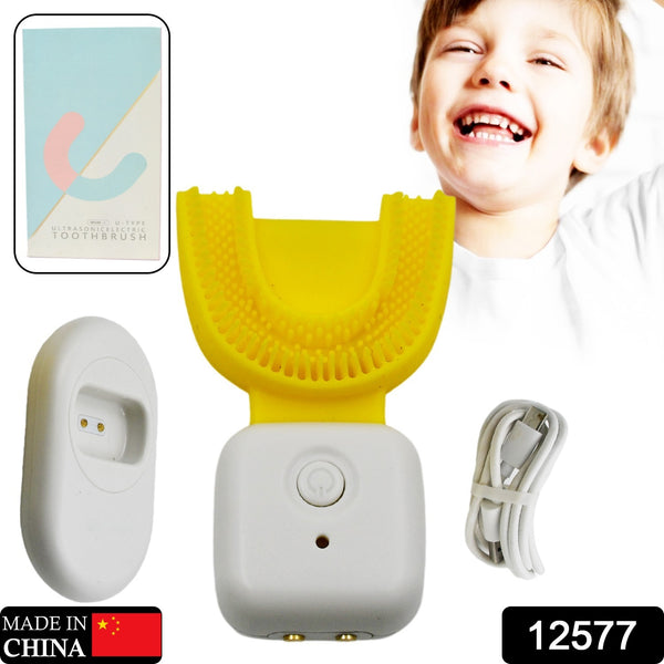 12577 Ultrasonic Electric Toothbrush U Shaped Automatic Toothbrushes For Teeth Whitening Rechargeable Waterproof Training Toothbrushes For Kids Childrens (1 Pc) - Trendex