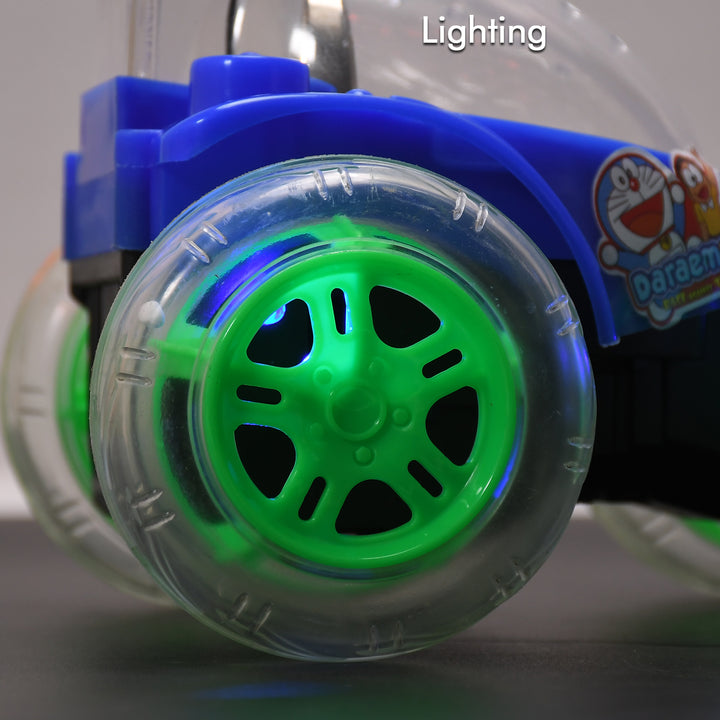 4482 Rechargeable 360 Degree Stunt Rolling Remote Control Car With Colourful 3d Lights And Music For Kids - Trendex