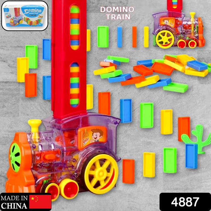 4887 Play Game Transparent Funny Train Engine With Blocks Set 60 Blocks Toy With Music And Lights Automatic Blocks Toy Train Set For Kids ( Batteries Not Included) - Trendex