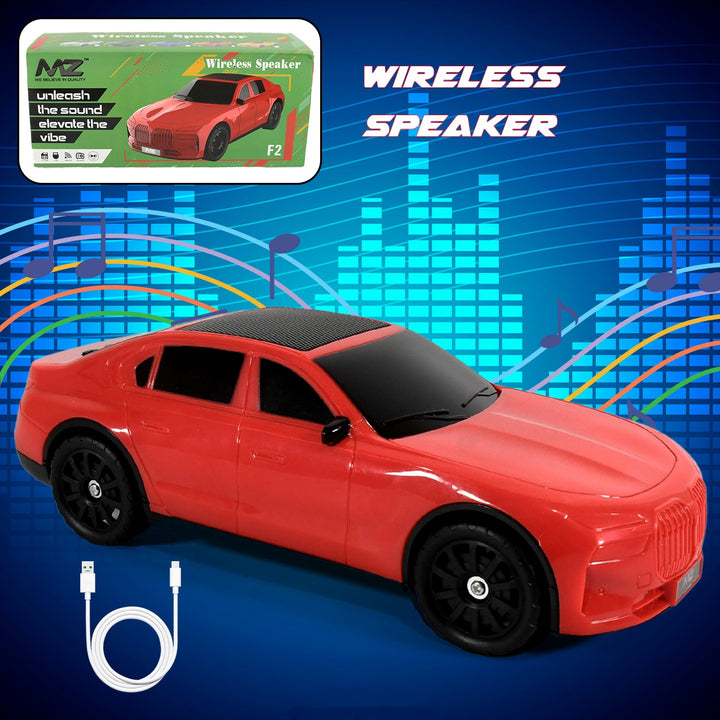 12675 Wireless Bluetooth Speaker Portable Car Shape Music Speaker Support Bluetooth Tf Card Usb Fm Radio Function Unique Shape Car Speaker - Trendex