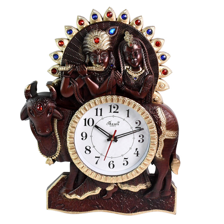 Analog Latest Stylish New Models Wall Clock With God Radha Kishan Frame - Trendex