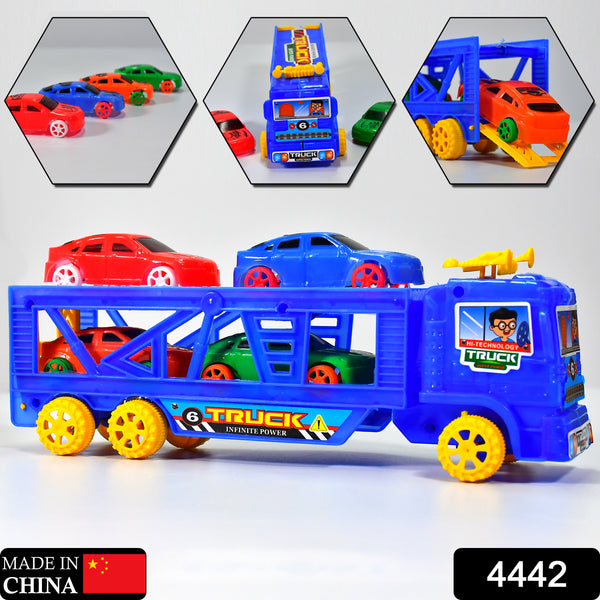 4442 Toy Set Truck With 4 Mini Cars Toy Vehicles For Children - Trendex