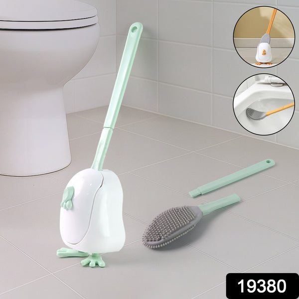 Flexible Silicone Toilet Cleaning Brush Set - Trendex