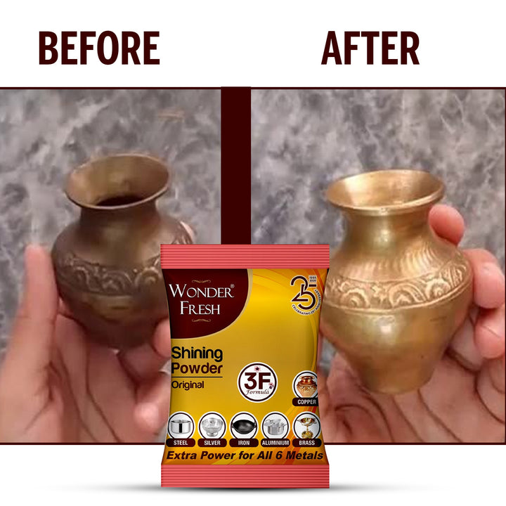 Shining Powder Cleans And Polishes Copper Brass Silver Aluminum Iron And Steel Removes Tarnish And Oxidation (200 Gm) - Trendex