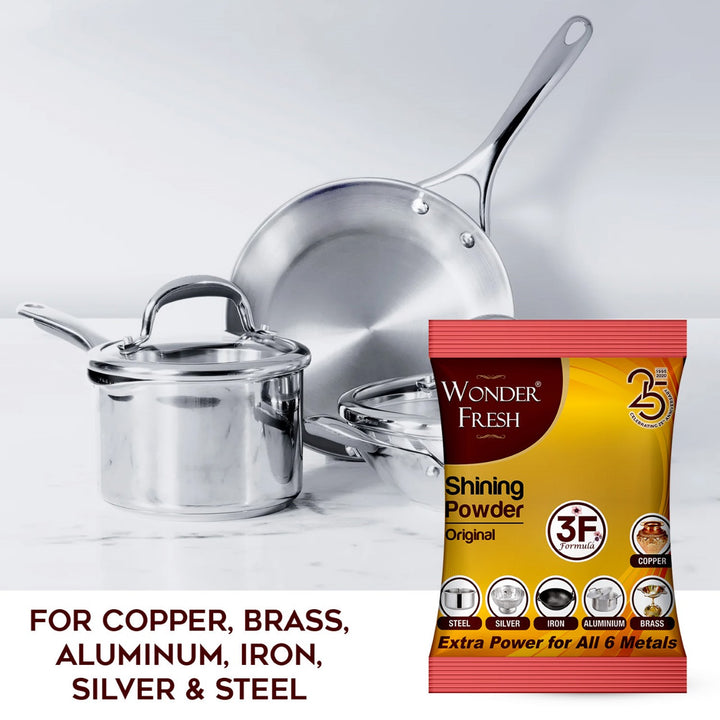 Shining Powder Cleans And Polishes Copper Brass Silver Aluminum Iron And Steel Removes Tarnish And Oxidation (200 Gm) - Trendex