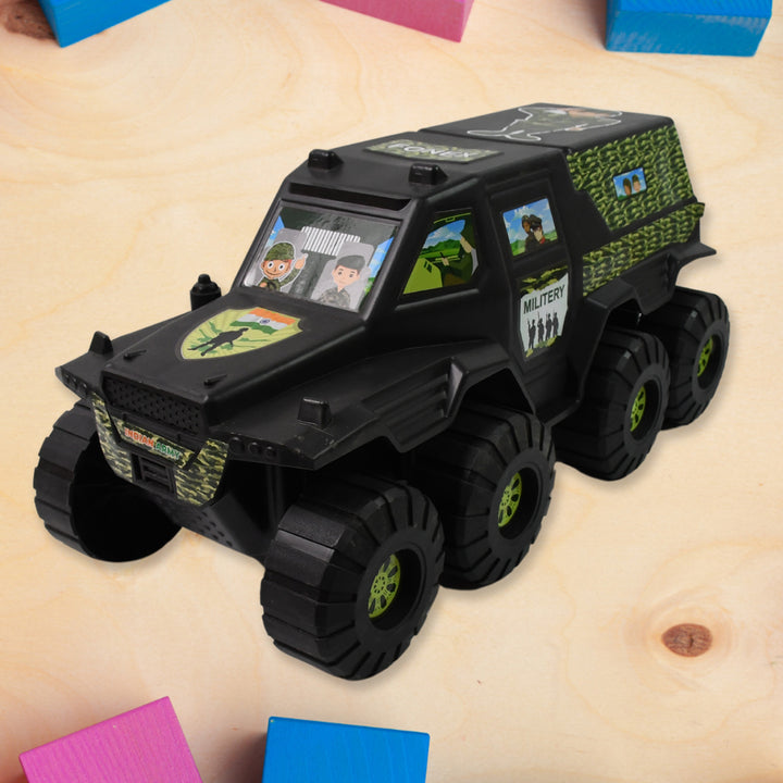 Big Military 8-wheel Plastic Car Toy (1 Pc) - Trendex