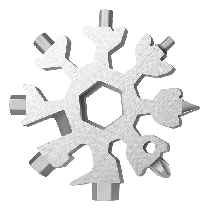 1787 Snowflake Multi-tool Stainless Steel Snowflake Bottle Opener - Trendex