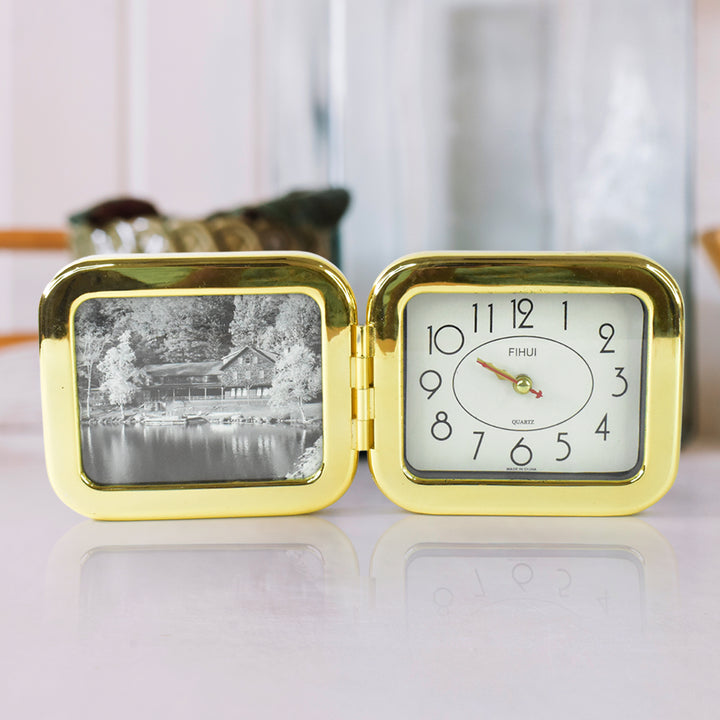 Portable Foldable Desk Clock  Space-saving And Stylish (1 Pc) - Trendex