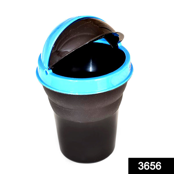 3656 Plastic Car Mini Dustbintrash Bin Dust Case Best For Traveling (Multicolour) - Trendex