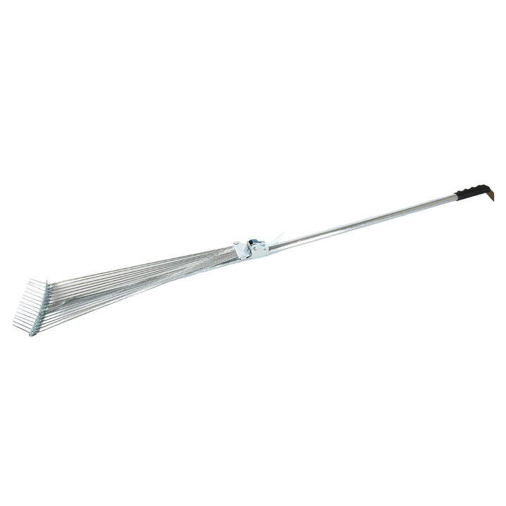7599 115-152 Cm Rake For Gardening Stainless Steel Telescopic Garden Rake For Quick Clean Up Of Lawn And Yard Adjustable Rake Claws Spacing Garden Broom With Long Handle For Clean Leaves (Moq - 2 Pc) - Trendex