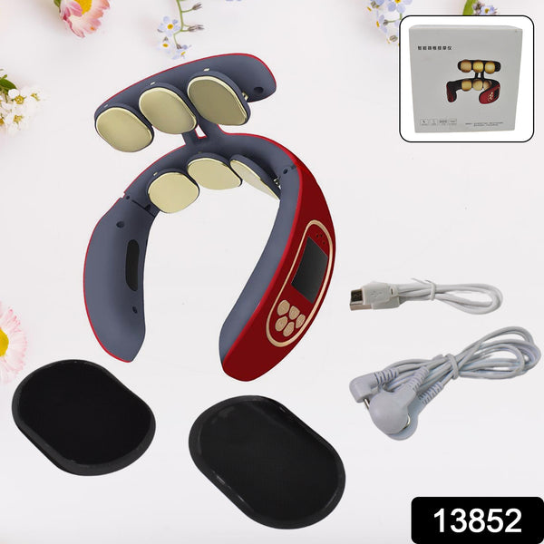 6 Heads Smart Electric Neck And Back Pulse Massager Wireless (1 Pc) - Trendex
